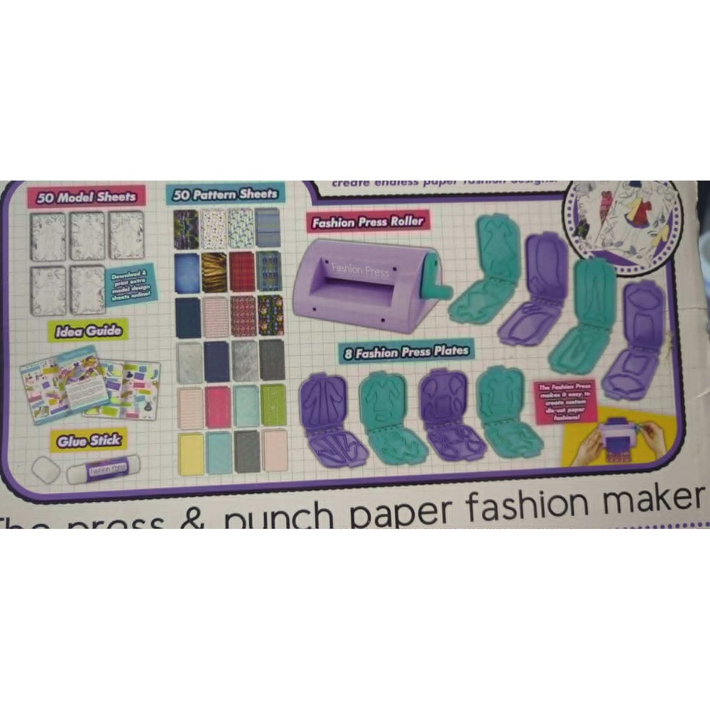 Kahootz Fashion Press by Fashion Plates Paper Fashion Maker Design Kit 2017 used - Picture 4 of 9